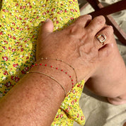 bracelet perles miyuki rouge