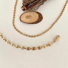 Bracelet maille grain de café plaqué or