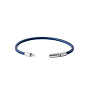 fermoir du bracelet homme cuir bleu