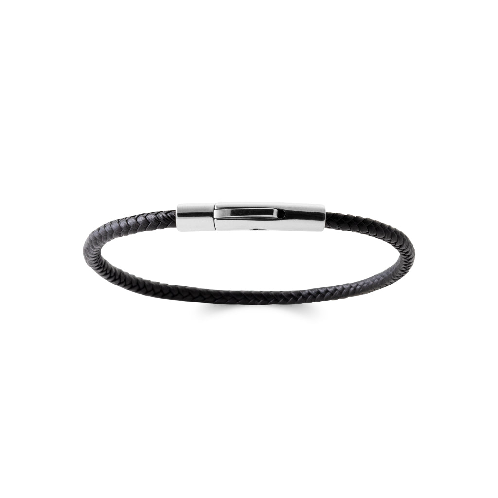 Bracelet homme cuir noir