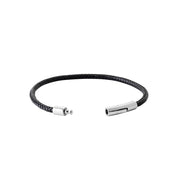 fermoir bracelet homme cuir noir