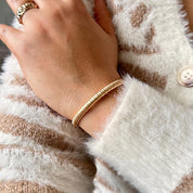 Bracelet jonc plaqué or