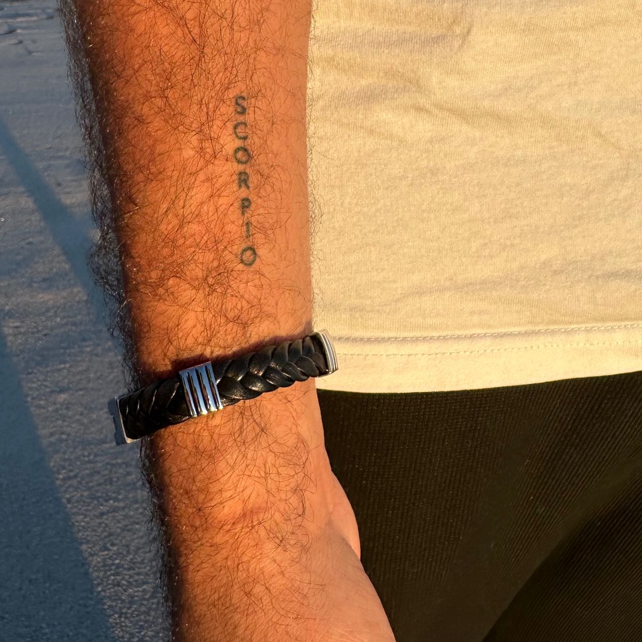 Bracelet homme cuir et acier