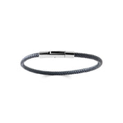 Bracelet homme cuir gris