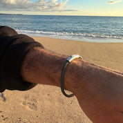 Bracelet cuir homme gris Willy