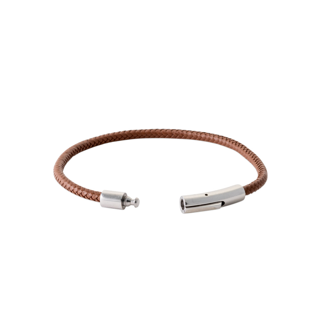 Bracelet homme cuir marron