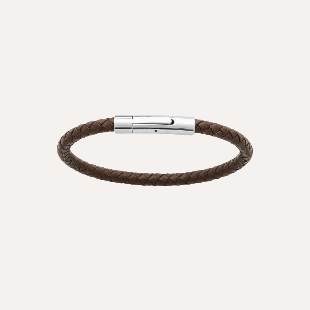 Bracelet homme cuir tressé