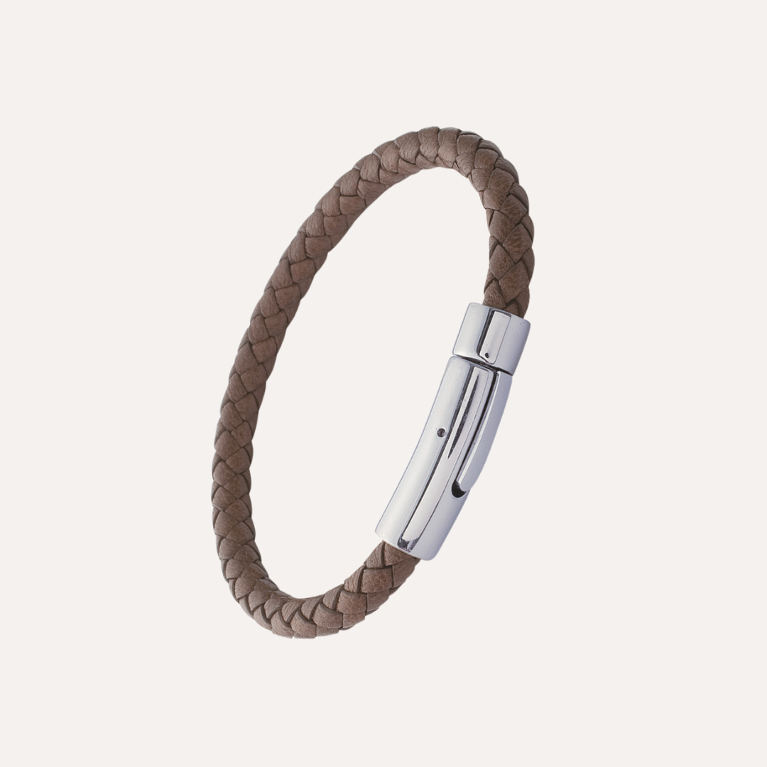 Bracelet homme cuir tressé