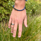 Bracelet homme cuir bleu