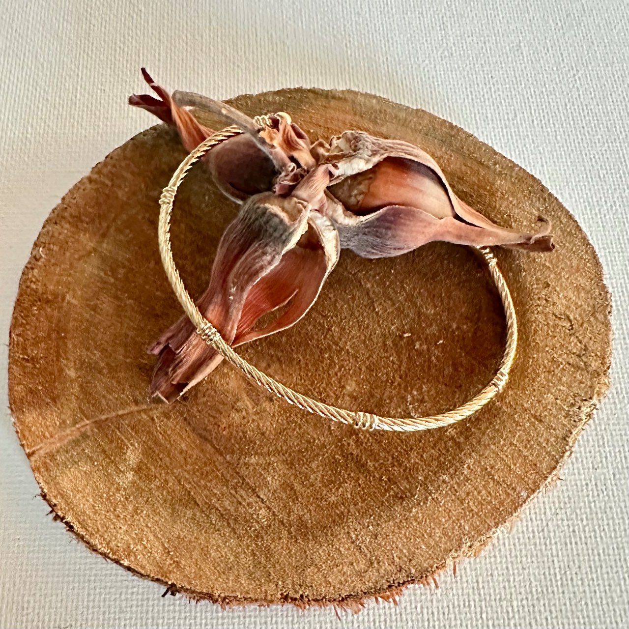 Bracelet jonc torsadé