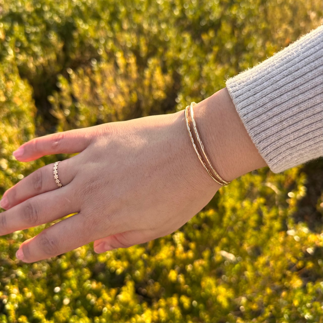 Bracelet jonc double or