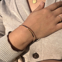 Bracelet Jonc martelé plaqué or Mia