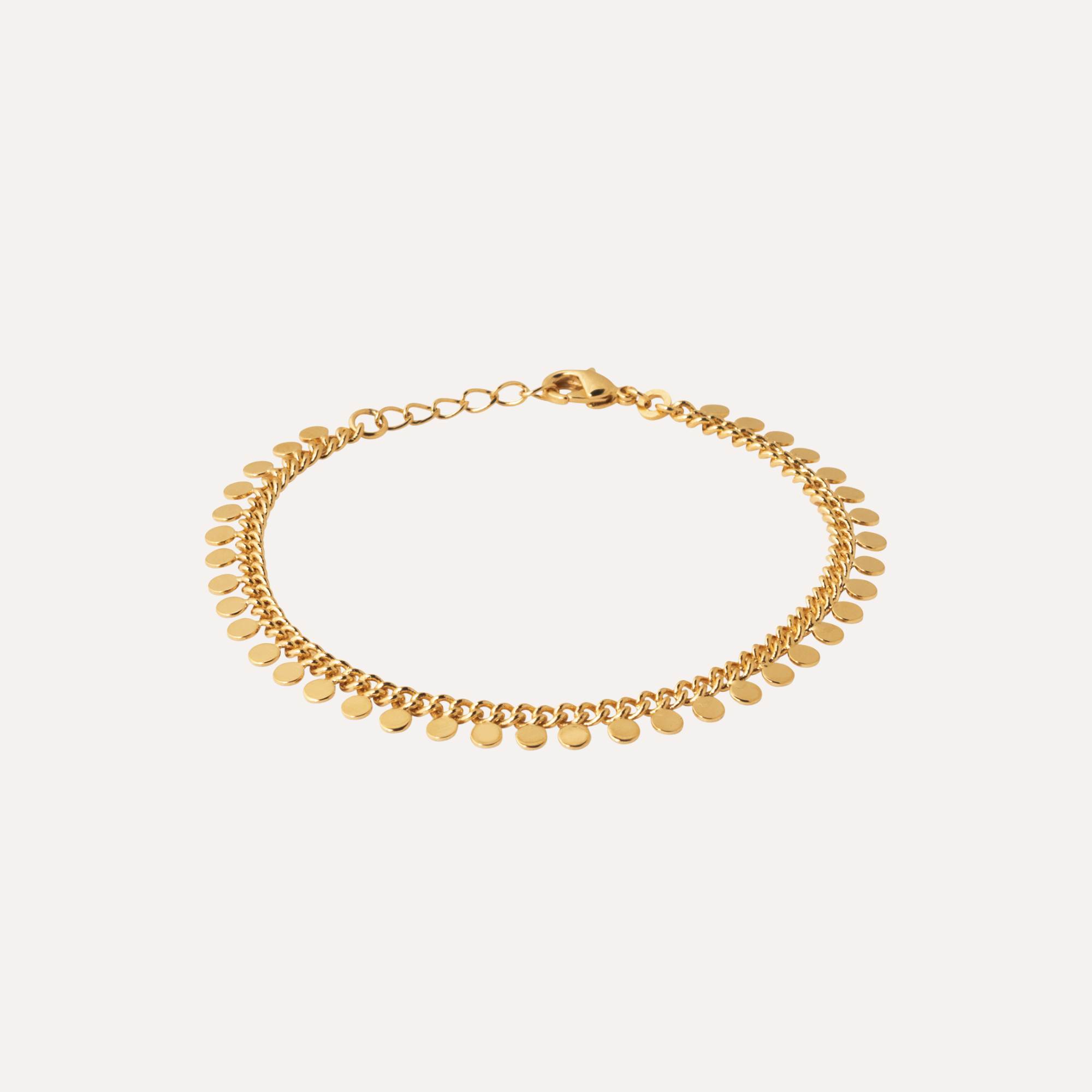 Bracelet pastilles plaqué or Estelle