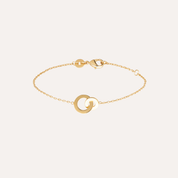 Bracelet cercles plaqué or Jodie