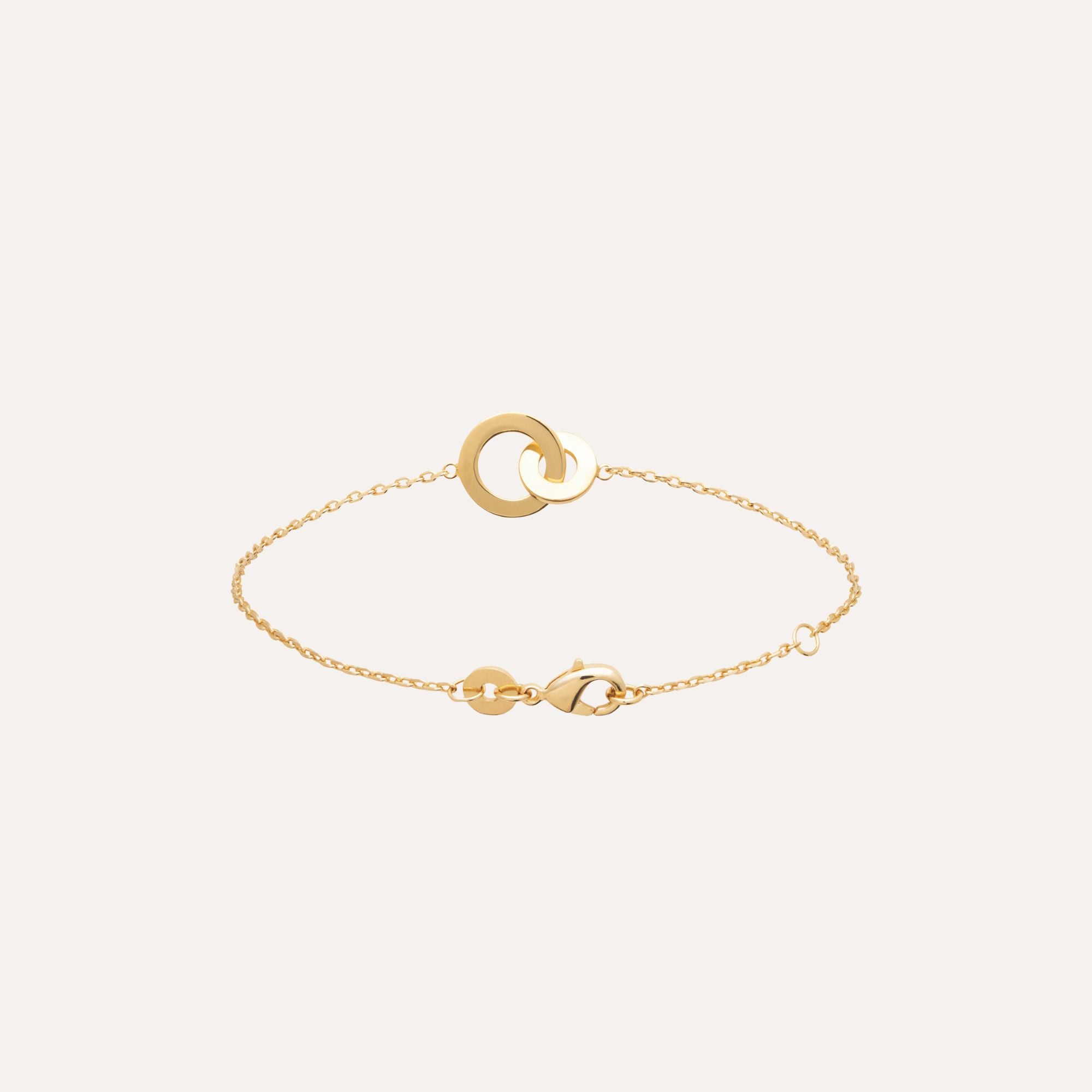 Bracelet cercles plaqué or Jodie