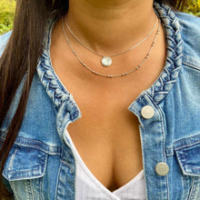 collier argent et nacre