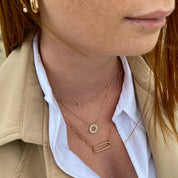 Collier plaqué or zirconium