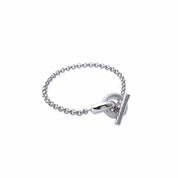 Collier argent rhodié fermoir bouchon