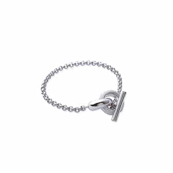 Collier argent rhodié fermoir bouchon