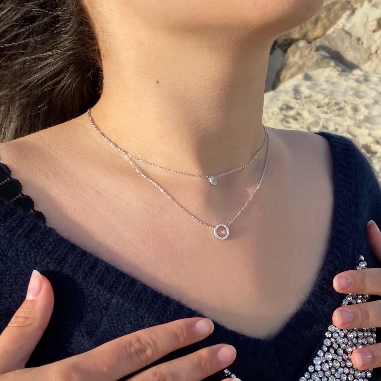 Collier double rang argent 925