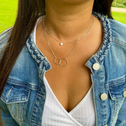 Collier argent zirconiums