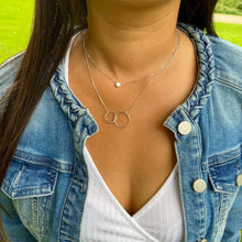 Collier argent zirconiums