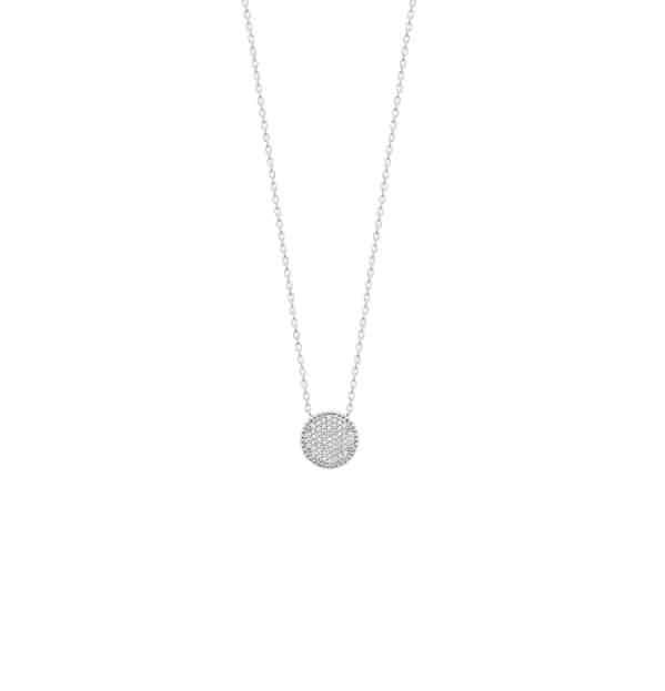 collier argent zirconium