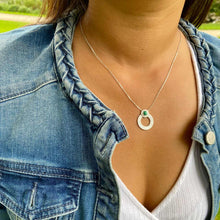 Collier argent malachite Emeline