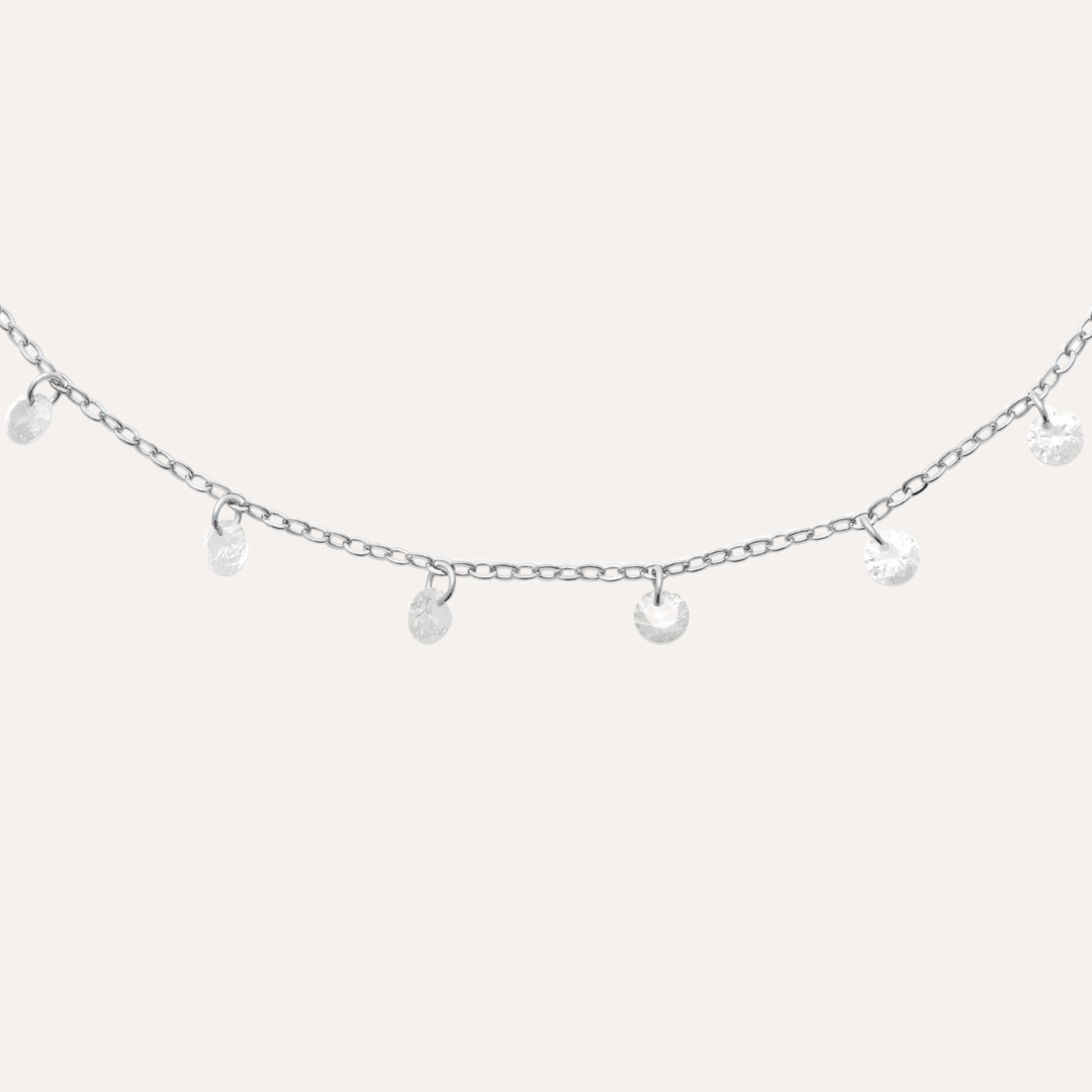 Collier argent pampilles