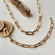 Collier plaqué or et bracelet chaine plaqué or assorti