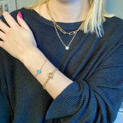 Collier maillon plaqué or