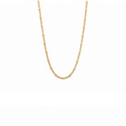 Colliers double chaine reliée plaqué or