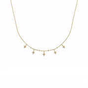 collier plaqué or étoiles tendance