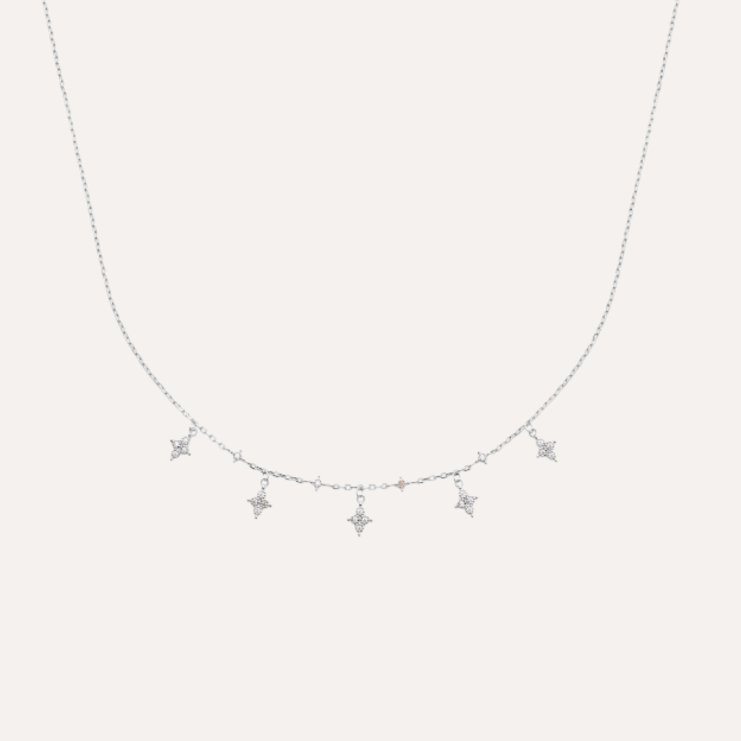 Collier étoiles argent