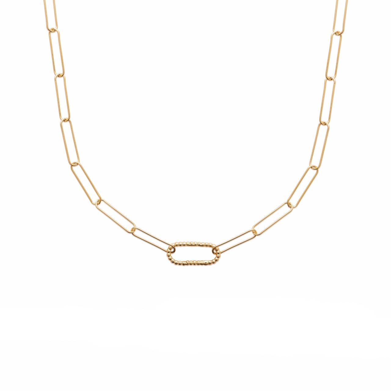 Collier chaîne plaqué or maillon pour pendentif