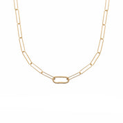 Collier chaîne plaqué or maillon pour pendentif