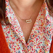 Collier plaqué or maillons rectangulaires