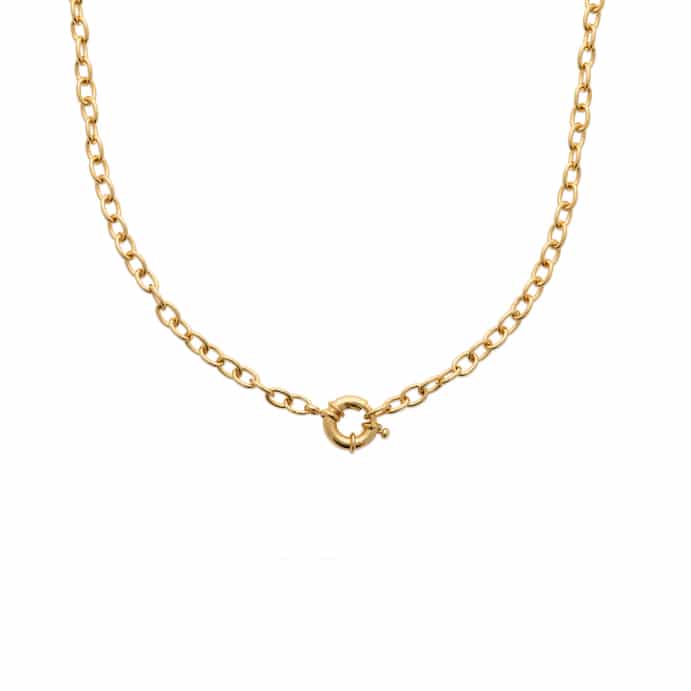 Collier fermoir bouée plaqué or