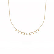 Collier trèfle plaqué or et oxydes de zirconium