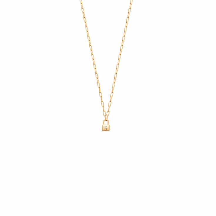Collier cadenas plaqué or