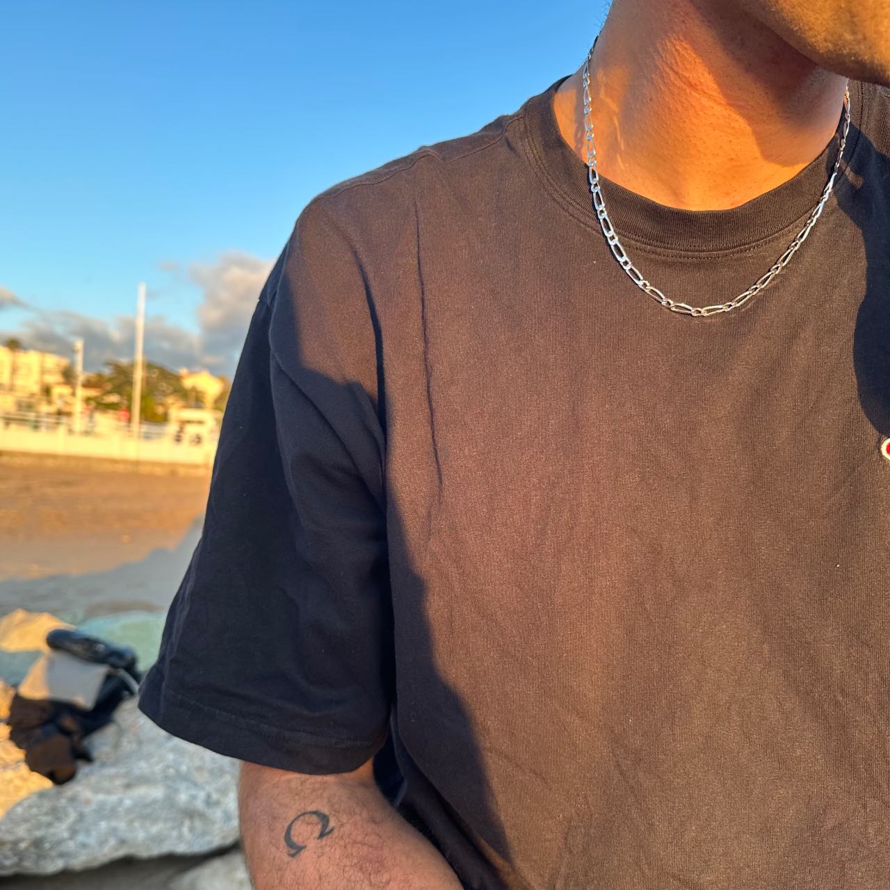 Collier homme argent maille cheval