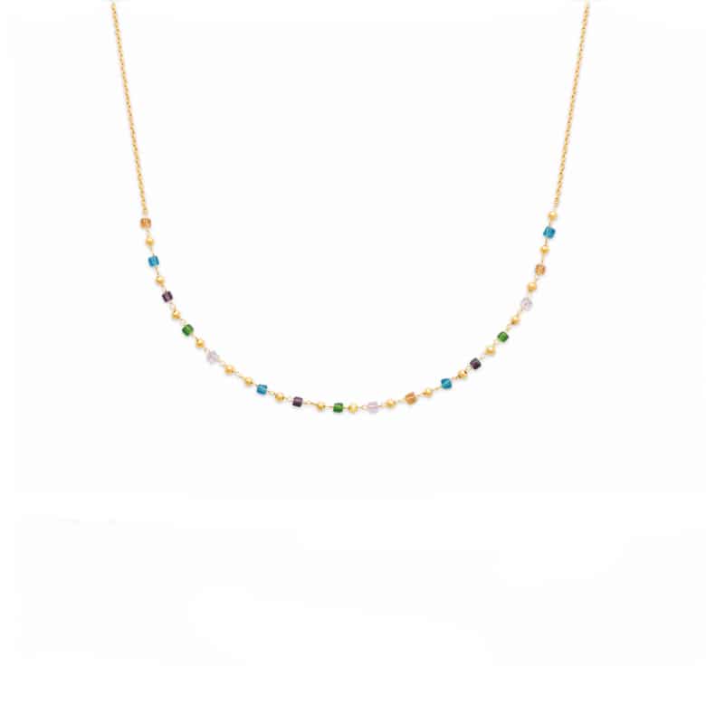Collier perles couleur