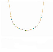 Collier perles couleur