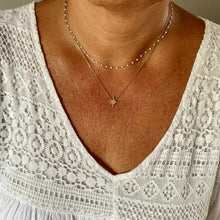 Collier étoile 8 branches plaqué or