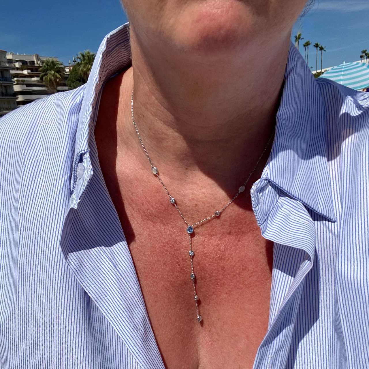 collier argent et nacre