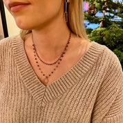 Très joli Collier plaqué or avec des perle d'améthyste