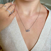 collier anneau argent ras de cou