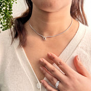 collier mariage argent