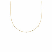 Collier plaqué or ras de cou avec oxydes de zirconium