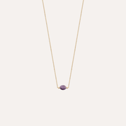 Collier plaqué or améthyste